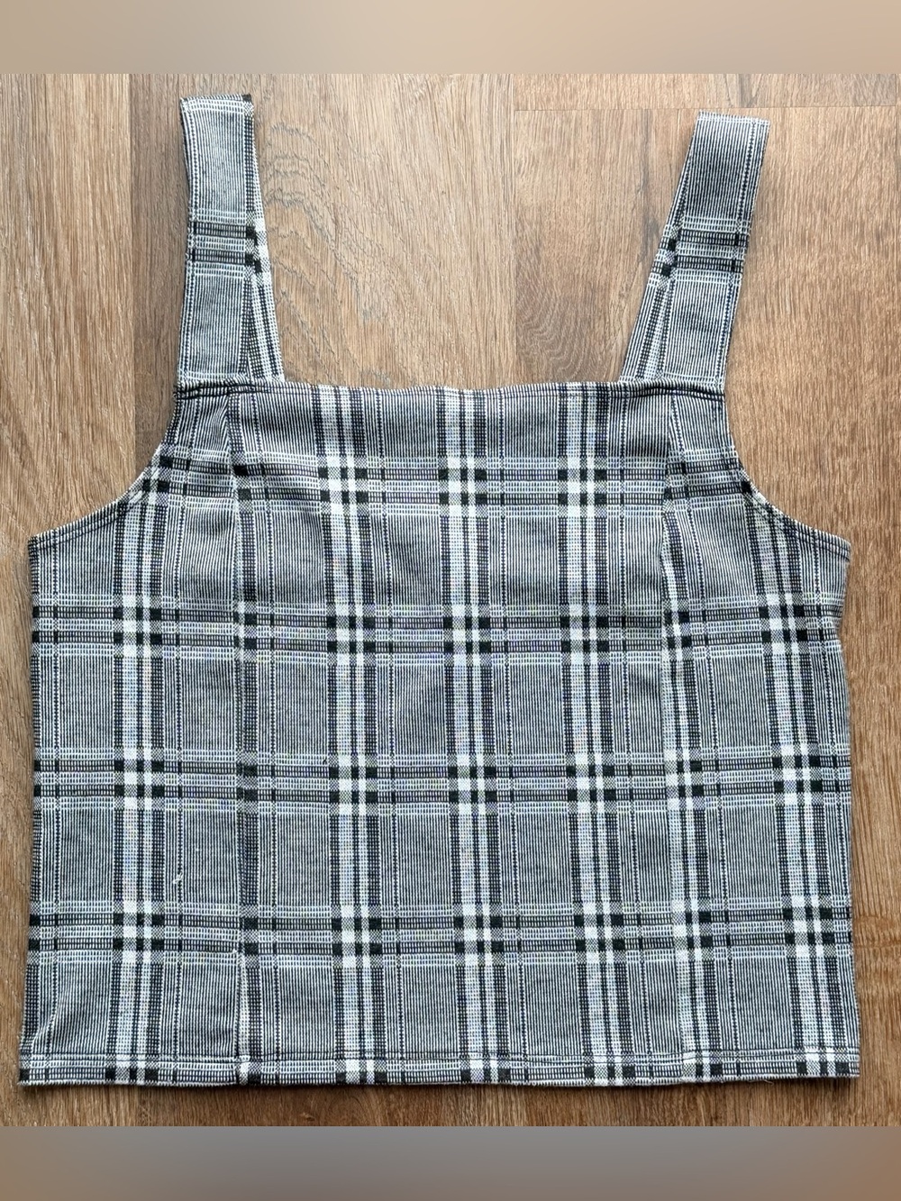 AMERICAN EAGLE | Plaid Cropped Tank Top | Square Neck | Grunge | Preppy